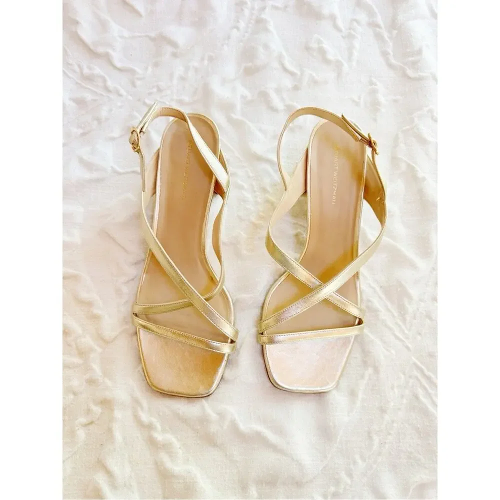 Stuart Weitzman Oasis 50 Block Sandal Size 9.5